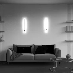 Maytoni LED-seinävalaisin Pars, 62,3 cm, musta/kulta, alumiini