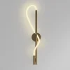 Maytoni LED-seinävalaisin Tau, kullanvärinen, metallia, korkeus 84 cm