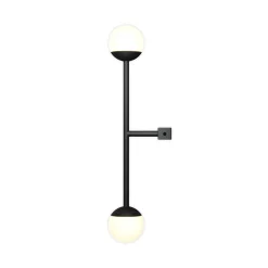 Maytoni LED-seinävalaisin Touch, musta, korkeus 48 cm, himmennettävä
