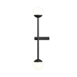 Maytoni LED-seinävalaisin Touch, musta, korkeus 48 cm, himmennettävä