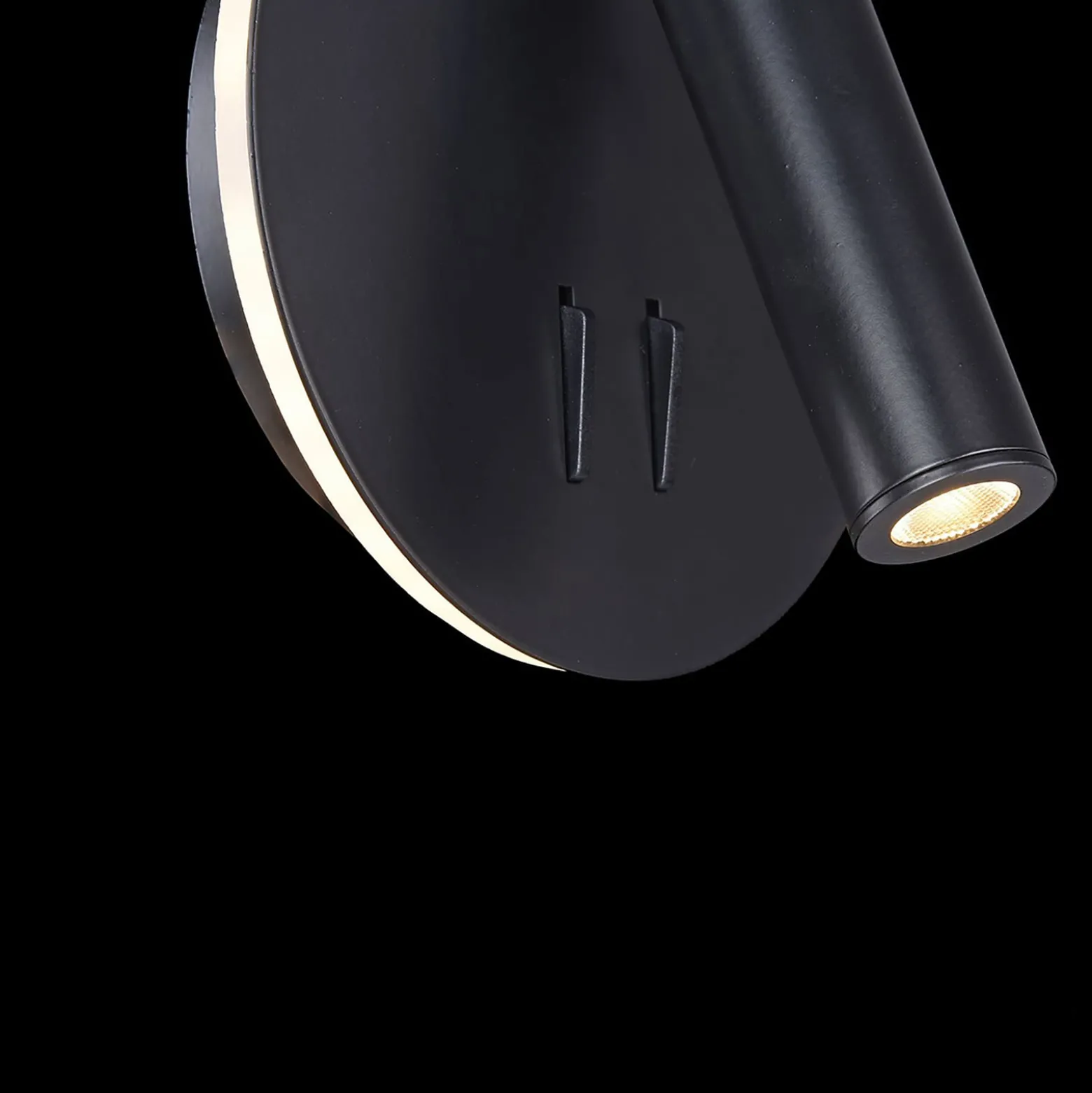 Maytoni los 176 -LED-seinävalo 3000K pyöreä musta
