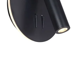 Maytoni los 176 -LED-seinävalo 3000K pyöreä musta