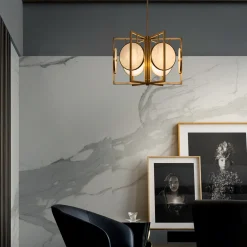 Maytoni Marmo -riippuvalo, kulta, 6-lamppuinen