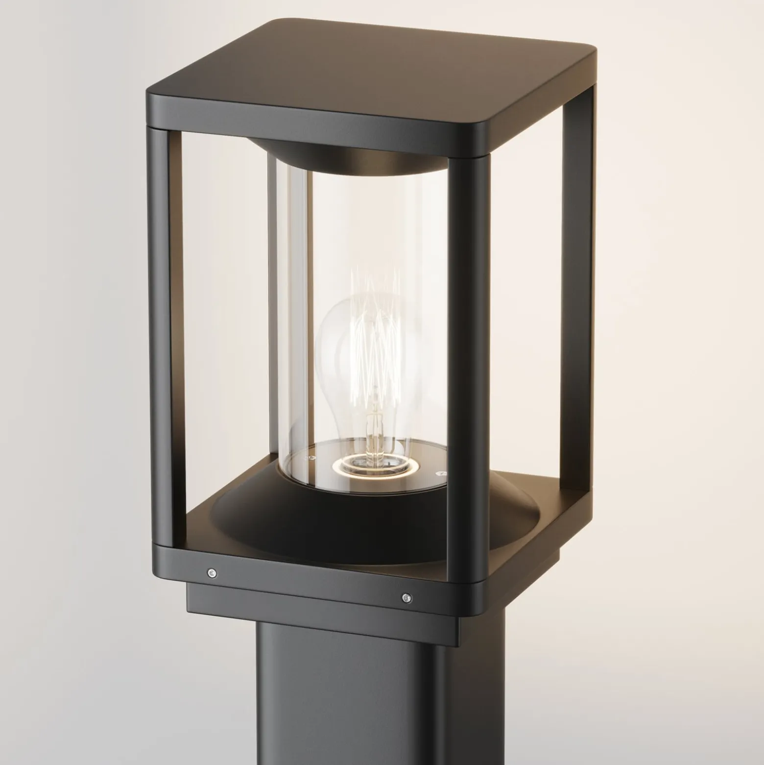 Maytoni pylväsvalaisin Cell, grafiitti, alumiini, korkeus 75 cm, IP54