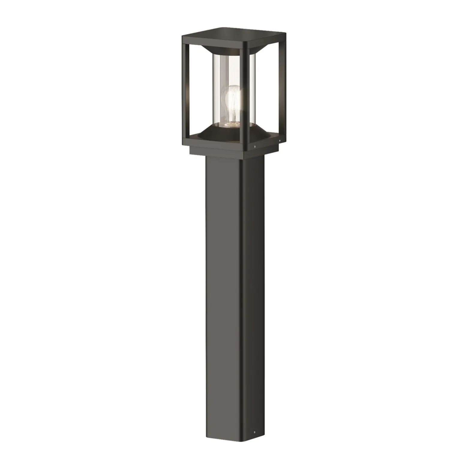 Maytoni pylväsvalaisin Cell, grafiitti, alumiini, korkeus 75 cm, IP54