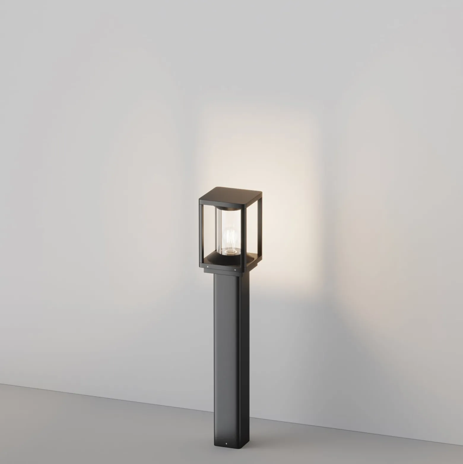 Maytoni pylväsvalaisin Cell, grafiitti, alumiini, korkeus 75 cm, IP54