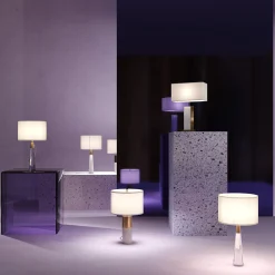 Maytoni pöytävalaisin Bianco valkoinen korkeus 67,5 cm tekstiili/alabasteri