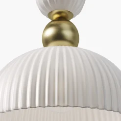 Maytoni riippuvalaisin Antic, valkoinen/kulta, Ø 30 cm, lasi, E27