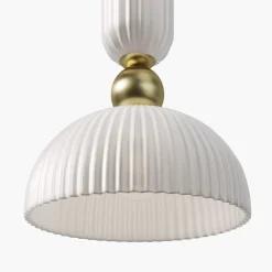Maytoni riippuvalaisin Antic, valkoinen/kulta, Ø 30 cm, lasi, E27