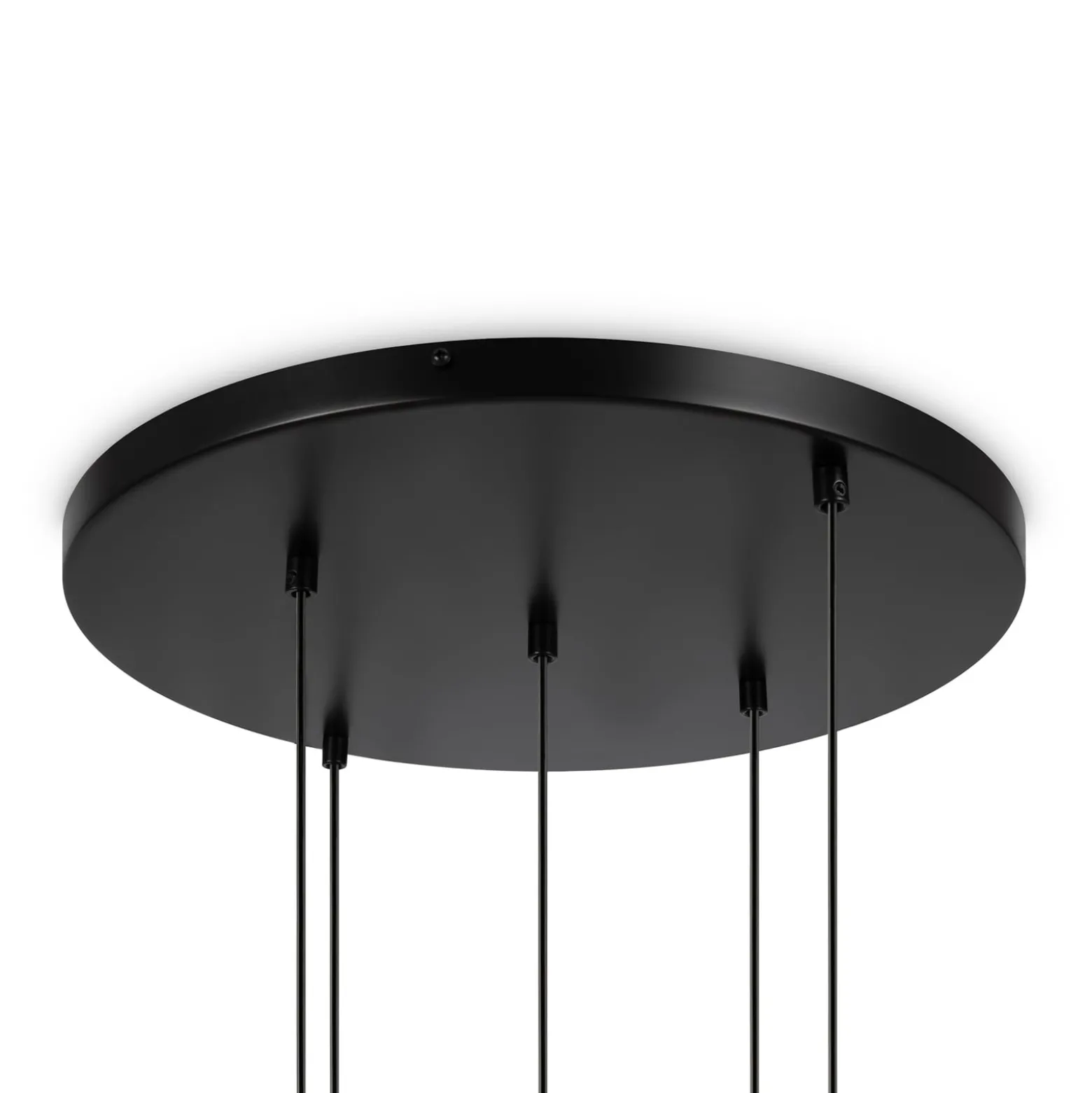 Maytoni riippuvalaisin Basic form, musta, Ø 58 cm, 5 valoa lasia