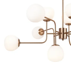 Maytoni riippuvalaisin Erich, messinki rosé, lasi/metalli 12-light.