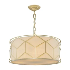 Maytoni Riippuvalaisin Messina, Ø 45 cm, beige, pellavaa
