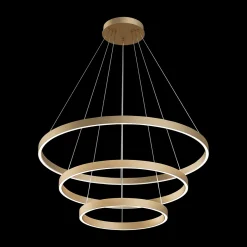 Maytoni Rim-LED-riippuvalo 840 3 rengasta messinki