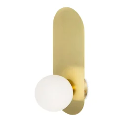 Maytoni seinävalaisin Bao, kulta/valkoinen, korkeus 31 cm, lasi, G9