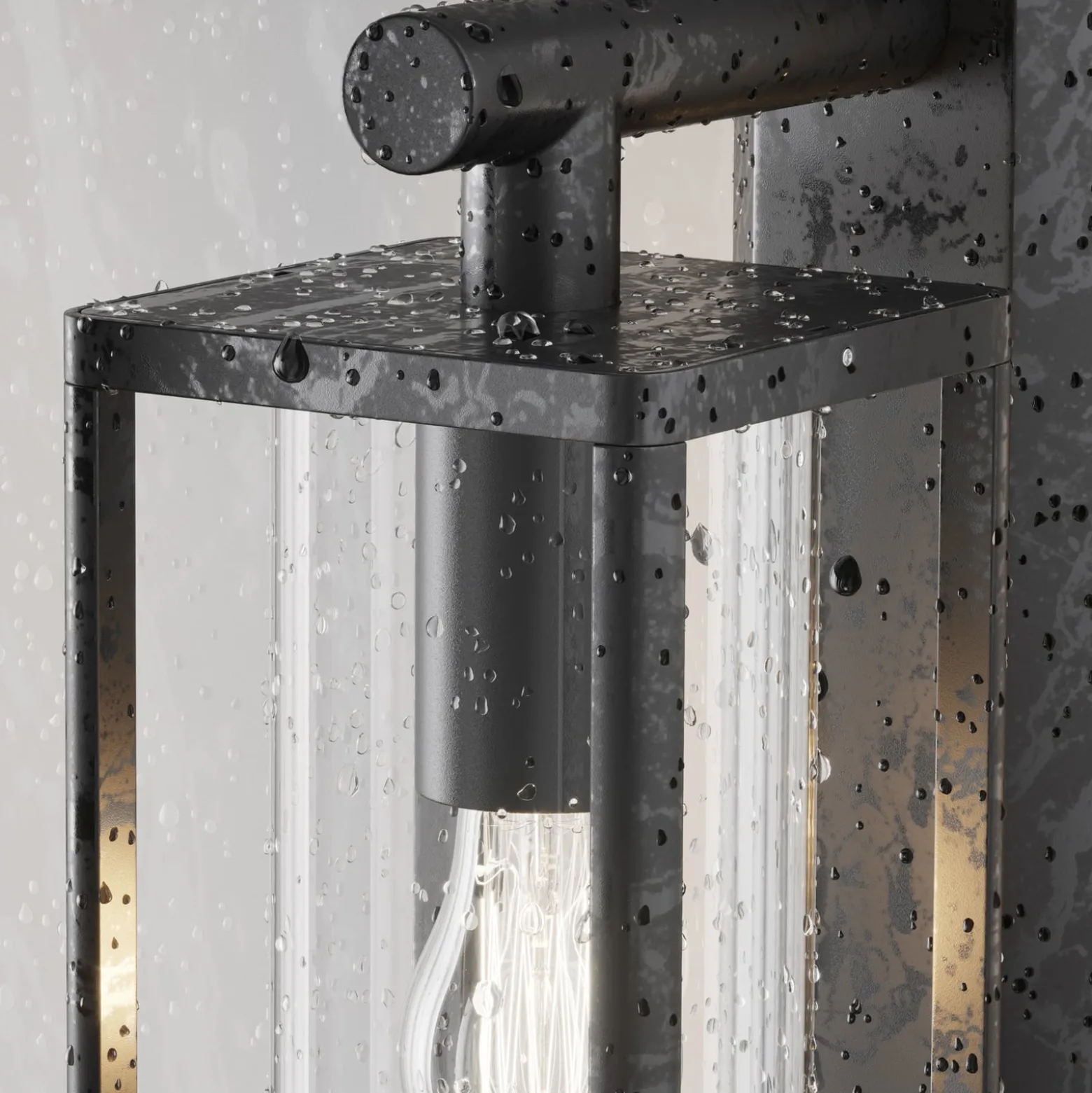 Maytoni seinävalaisin Cell, grafiitti, alumiini, korkeus 20 cm, IP65