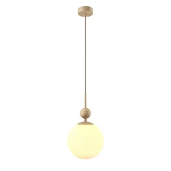 Maytoni Tavo-riippuvalaisin, beige, travertiini/lasi, Ø 20 cm