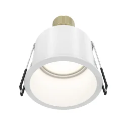 Maytoni uppoasennettava alasvalo Reif, valkoinen/valkoinen, Ø 6,8 cm, alumiinia