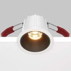Maytoni uppovalo Alfa, musta/valkoinen, Ø 6,5 cm, 10 W, 36°