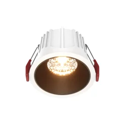 Maytoni uppovalo Alfa, musta/valkoinen, Ø 8,5 cm, 15 W, 36°