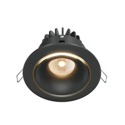 Maytoni Yin LED uppoasennusvalaisin, IP20, 3000K, triac, musta