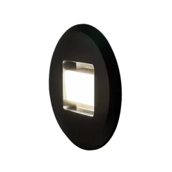 MEGAMAN LED-uppovalaisin Tina, musta, Ø 9 cm, käännettävä