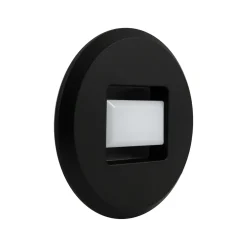 MEGAMAN LED-uppovalaisin Tina, musta, Ø 9 cm, käännettävä