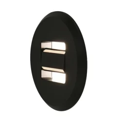 MEGAMAN LED-uppovalaisin Tina, musta, Ø 9 cm, käännettävä
