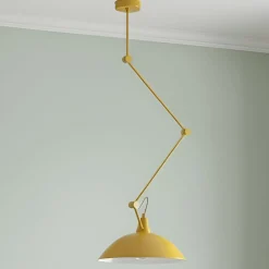 Melos-riippuvalaisin, keltainen, Ø 36 cm, metalli