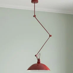 Melos-riippuvalaisin, punainen, Ø 36 cm, metalli