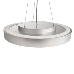 Menkar LED-riippuvalaisin, hopeanvärinen, Ø 80 cm, CCT, ylös/alasvalo