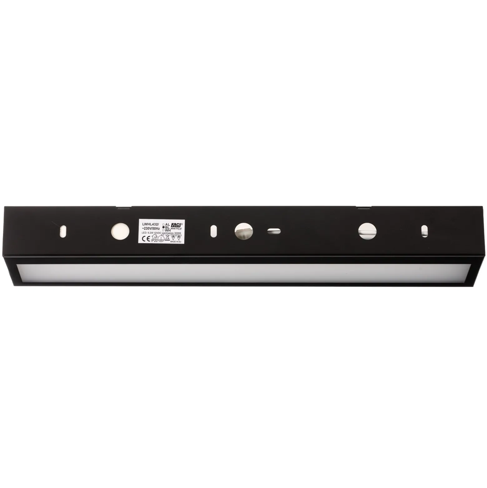 Mera LED-seinävalaisin, leveys 40cm, musta, 4000K