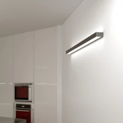Mera LED-seinävalaisin, leveys 120cm, musta, 4000K