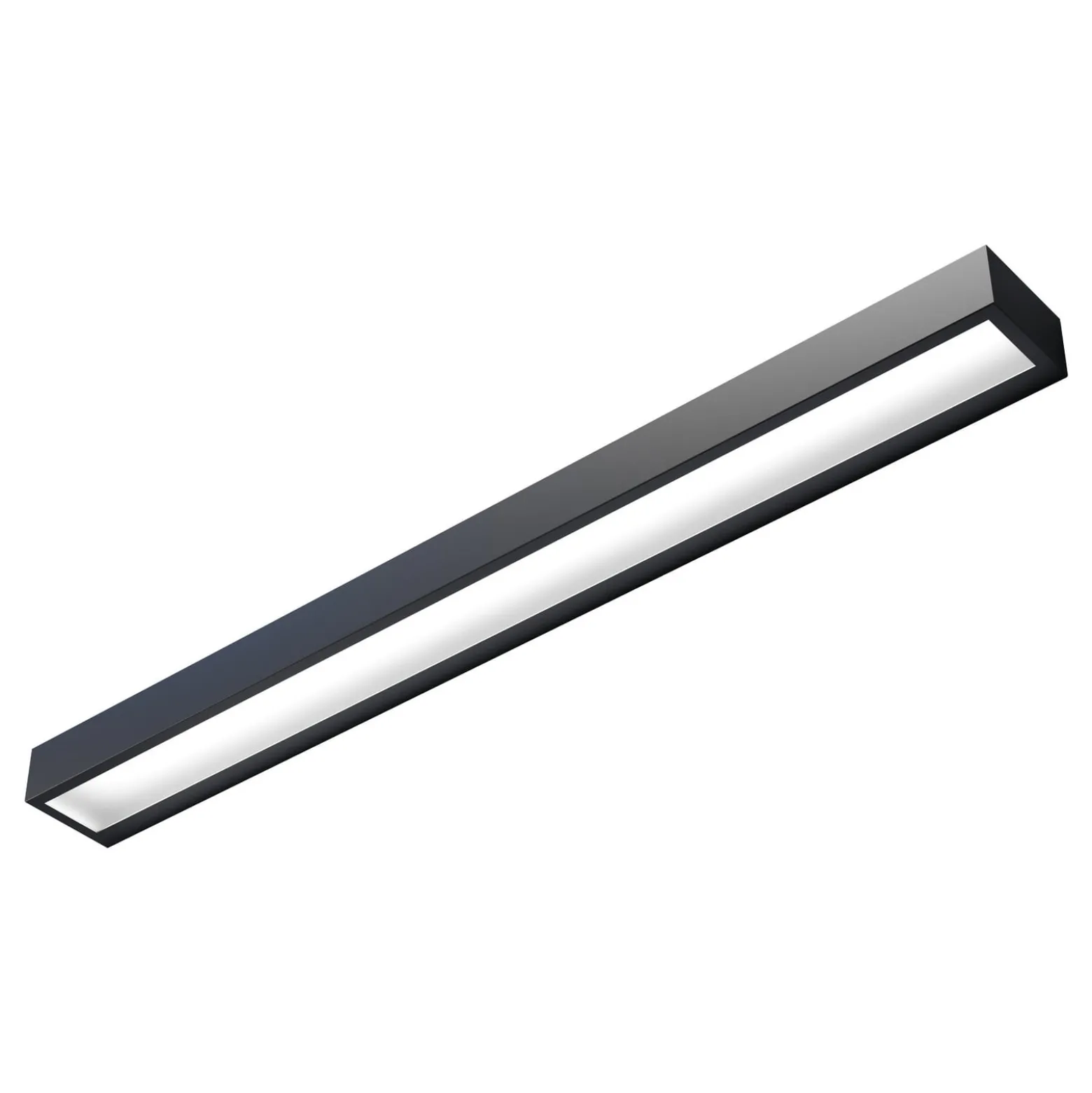 Mera LED-seinävalaisin, leveys 80 cm, musta, 4000K