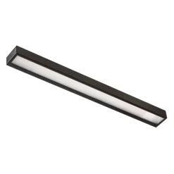 Mera LED-seinävalaisin, leveys 80 cm, musta, 3000K