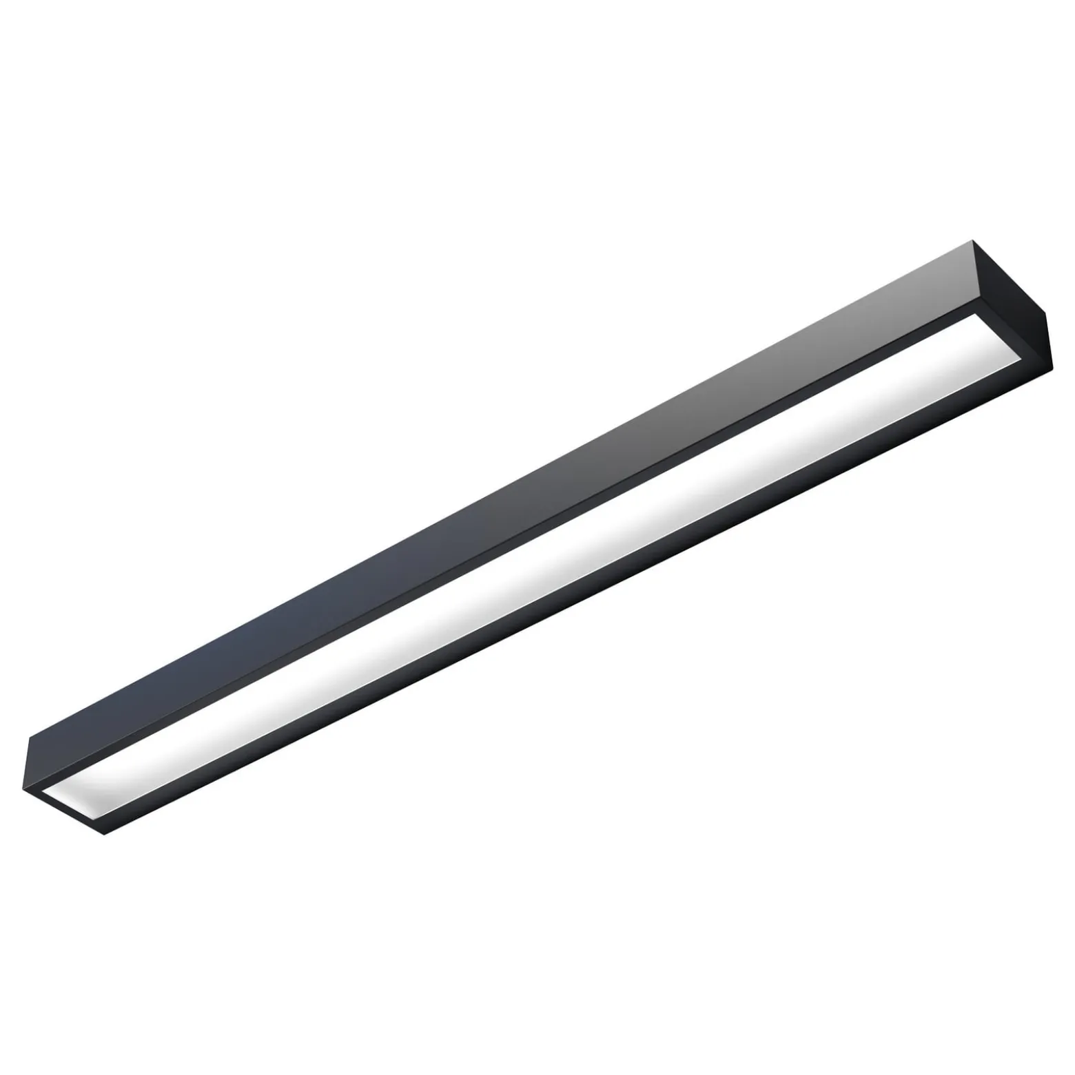 Mera LED-seinävalaisin, leveys 80 cm, musta, 3000K