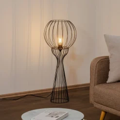 Mercure lattiavalaisin, musta, metalli/muovi, korkeus 93 cm