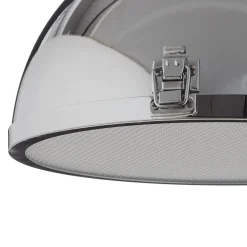 Metallinen riippuvalaisin, teollinen muotoilu, krominvärinen