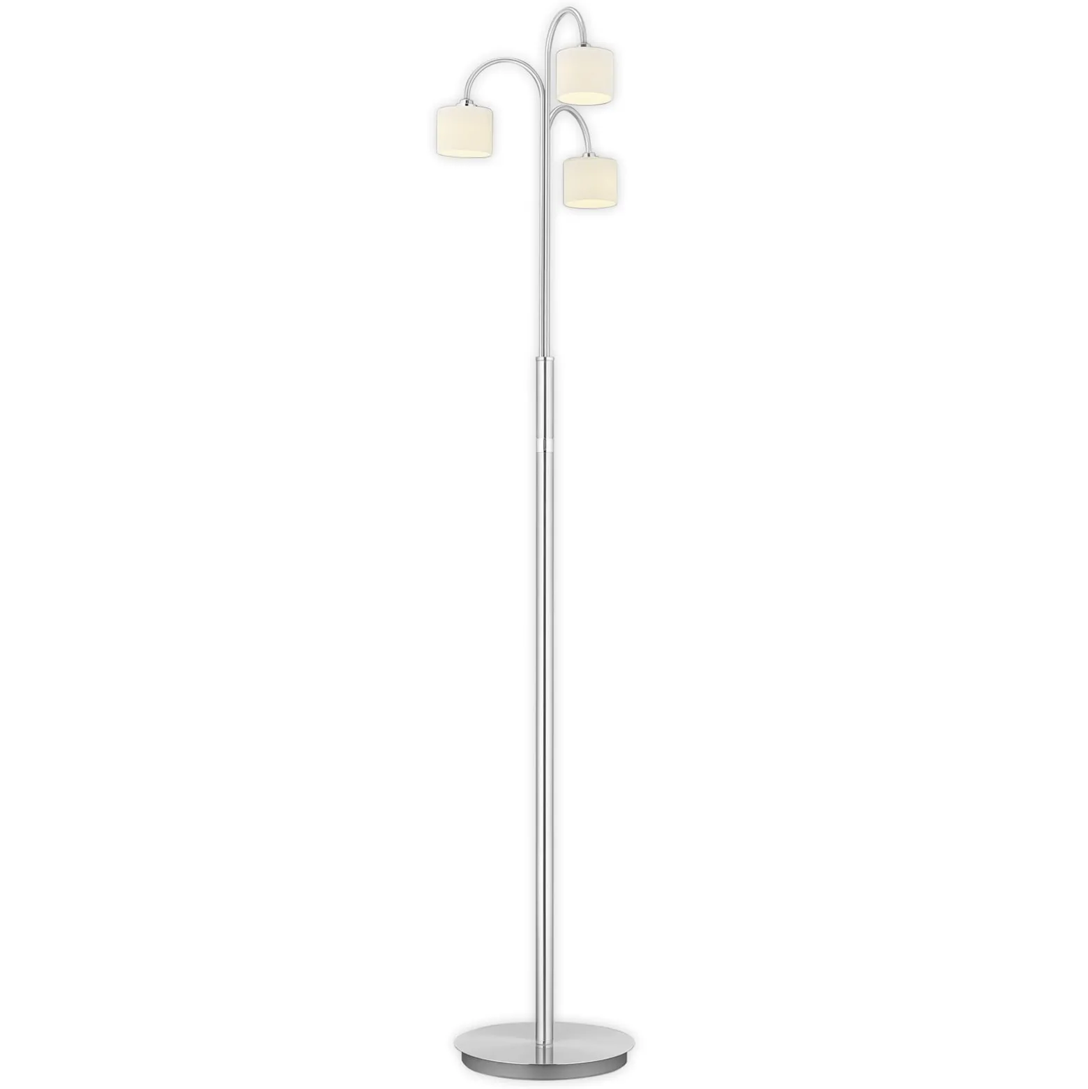 Mila LED-lattiavalaisin, nikkeli/opal lasi, kolme valoa