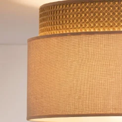 Milano-riippuvalo, kahvinruskea/beige, Ø 45 cm, tekstiili, E27