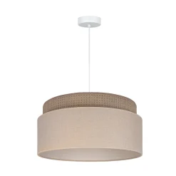 Milano-riippuvalo, kahvinruskea/beige, Ø 45 cm, tekstiili, E27