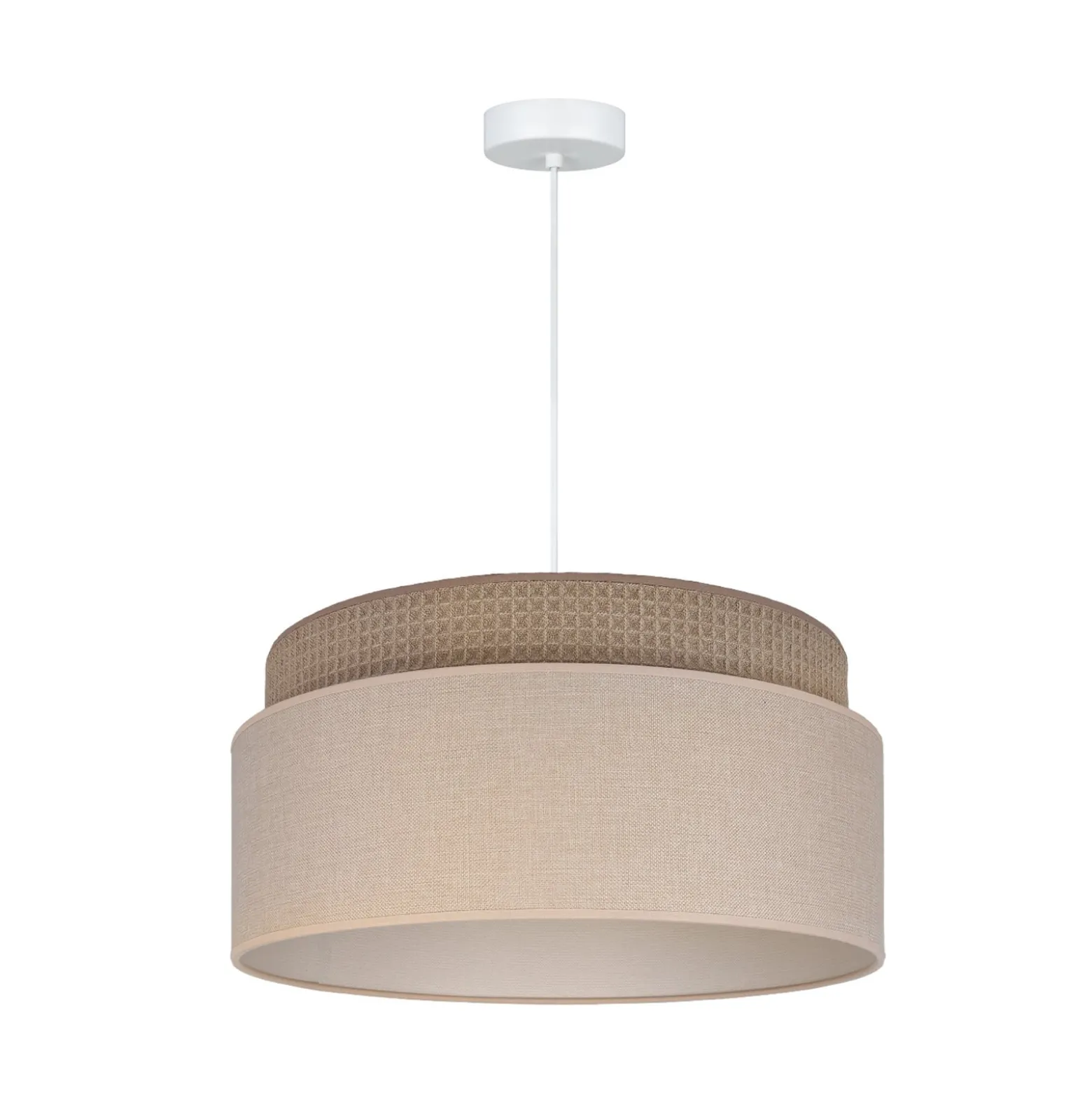 Milano-riippuvalo, kahvinruskea/beige, Ø 45 cm, tekstiili, E27