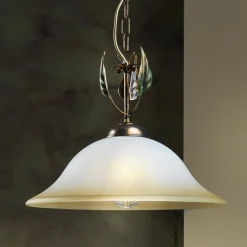 Mira-riippuvalaisin, kerma/pronssi, lasi, Ø 40 cm, E27