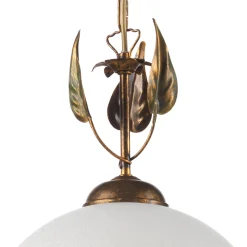 Mira-riippuvalaisin, kerma/pronssi, lasi, Ø 40 cm, E27