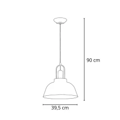 Mirave-riippuvalaisin, musta / kullanvärinen, Ø 39,5 cm, metallia