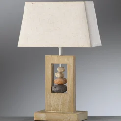 Miriel pöytävalaisin, korkeus 46 cm, tekstiili, puu
