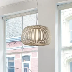 Mirta-riippuvalaisin, varjostin akryylijousista, harmaa, Ø 38 cm