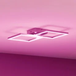Müller Licht tint LED-kattovalaisin Cano, RGB, CCT, hopea