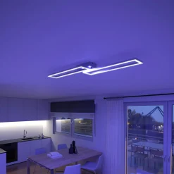Müller Licht tint LED-kattovalaisin Ciso, RGB, CCT, hopea