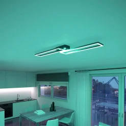 Müller Licht tint LED-kattovalaisin Ciso, RGB, CCT, musta