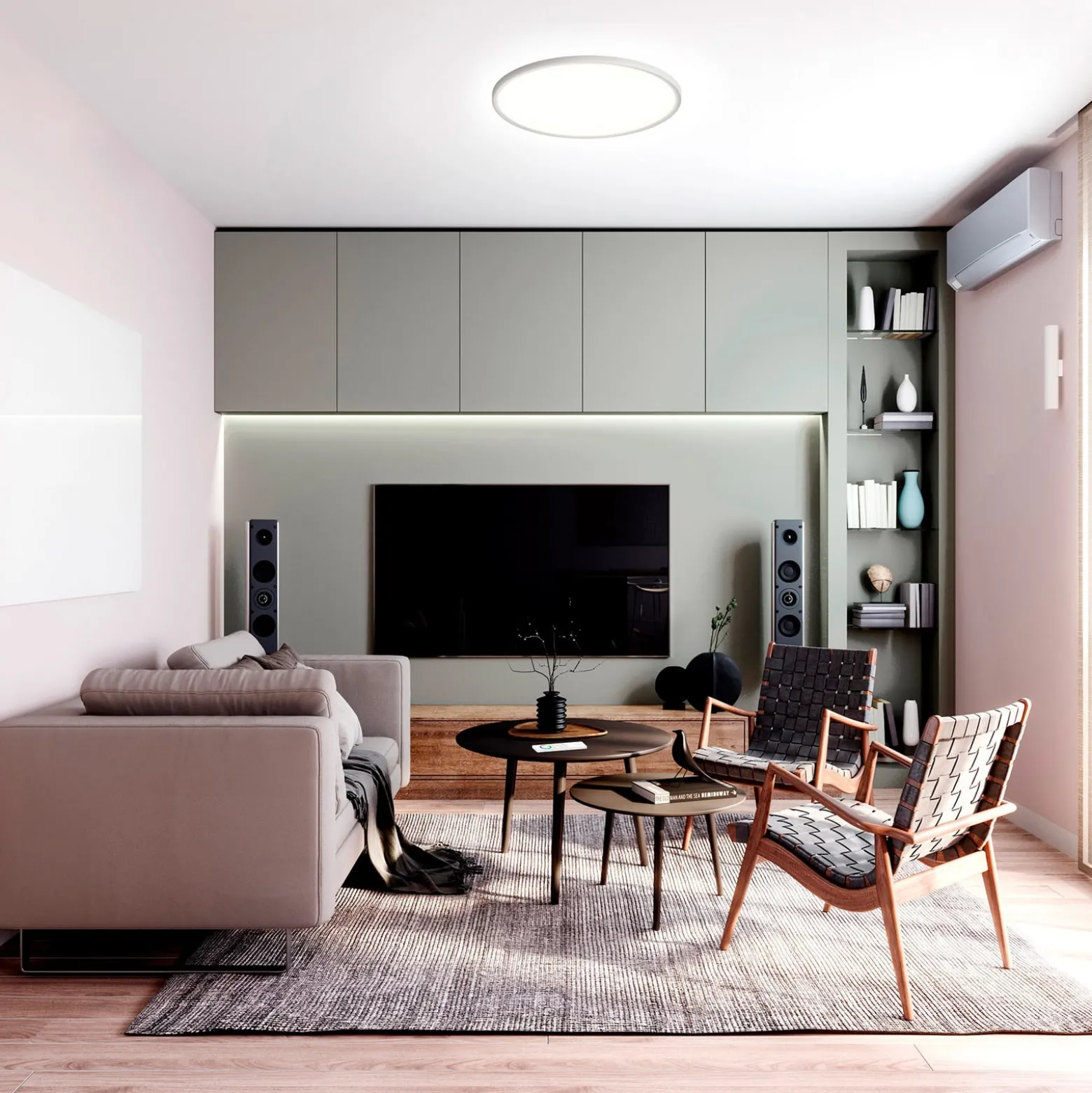 Müller Licht tint Smart LED-kattovalaisin Amela, Ø 50 cm